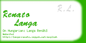 renato langa business card