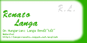 renato langa business card